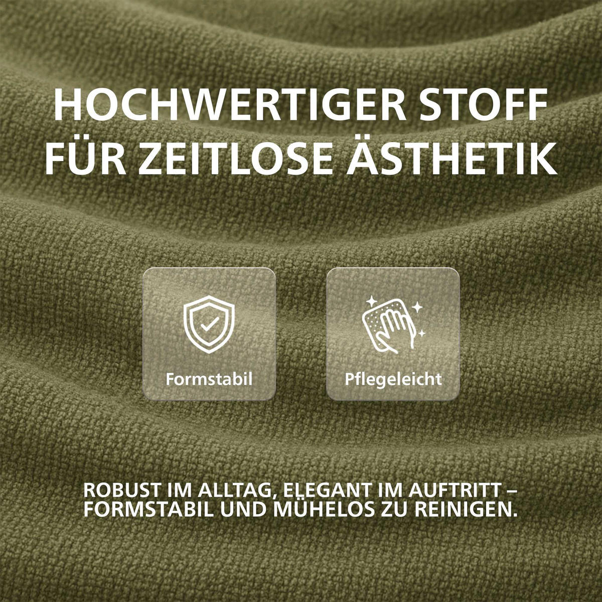 ARMLEHNENSTUHL 2er Set Stoff Grün - Schwarz/Grün, Textil/Metall (59/87/59cm) - CLP
