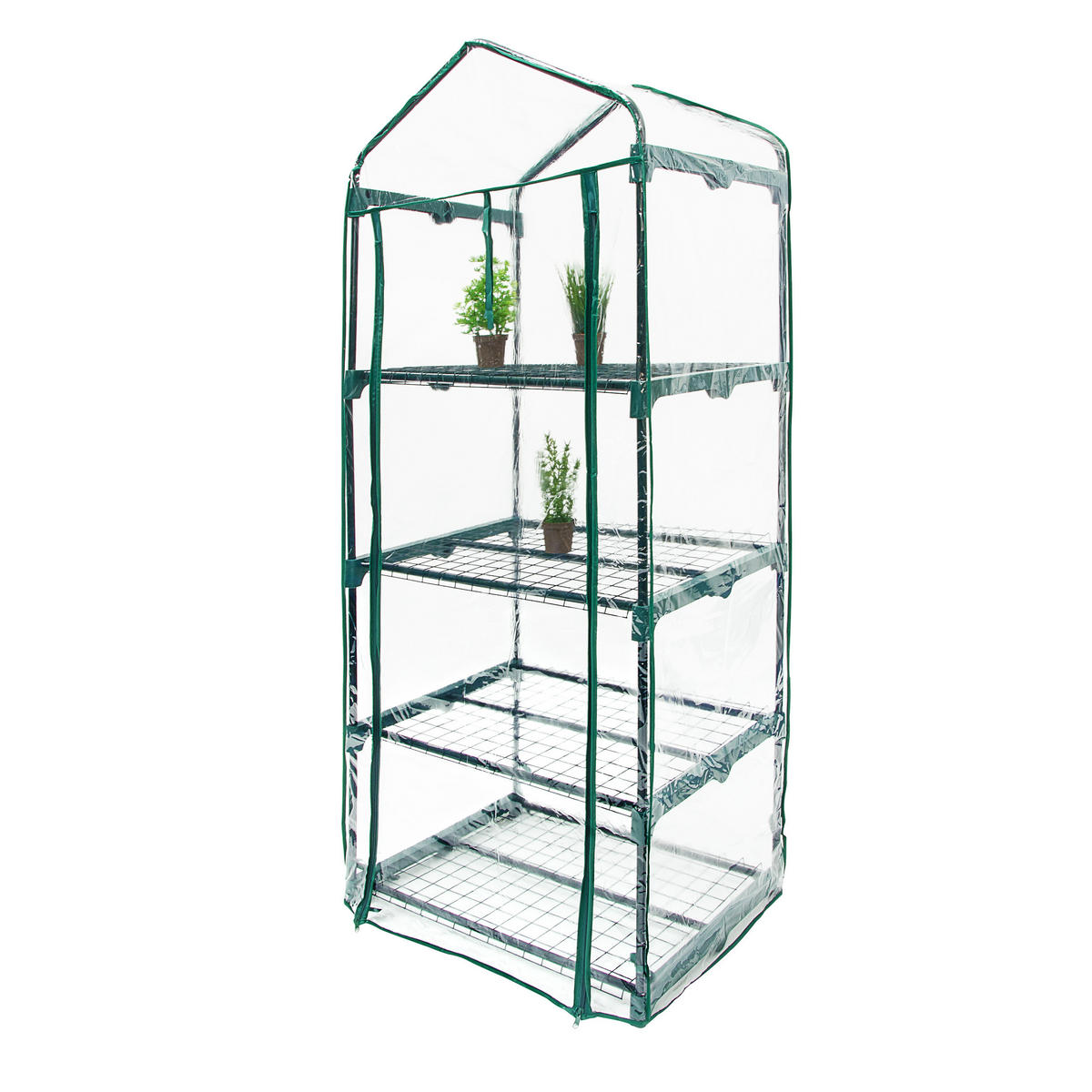 ANZUCHTGEWÄCHSHAUS - Transparent, Kunststoff/Metall (70/156/49.5cm) - Relaxdays