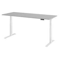 SCHREIBTISCH elektrisch XDKB 80/200/74 cm in Grau/Weiß - Weiß/Grau, Holzwerkstoff (80/200/74cm) - bümö