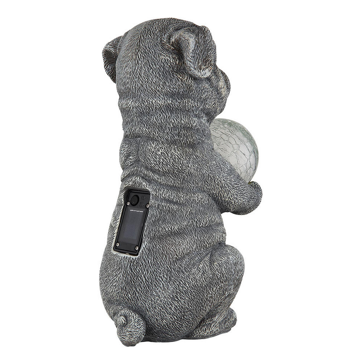 LED AUSSENLEUCHTE Hund Grau - Grau, Glas (17.5/13/29cm) - Globo Lighting