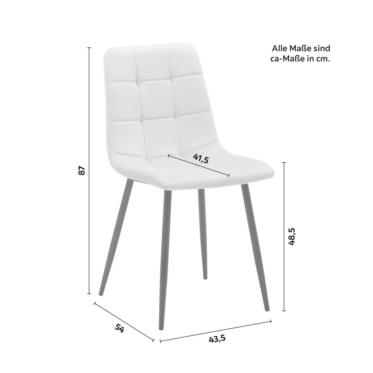 STUHL Ria Hellgrau Samt Gepolstert - Hellgrau, Holz (43.5/87/54cm) - Bessagi Home