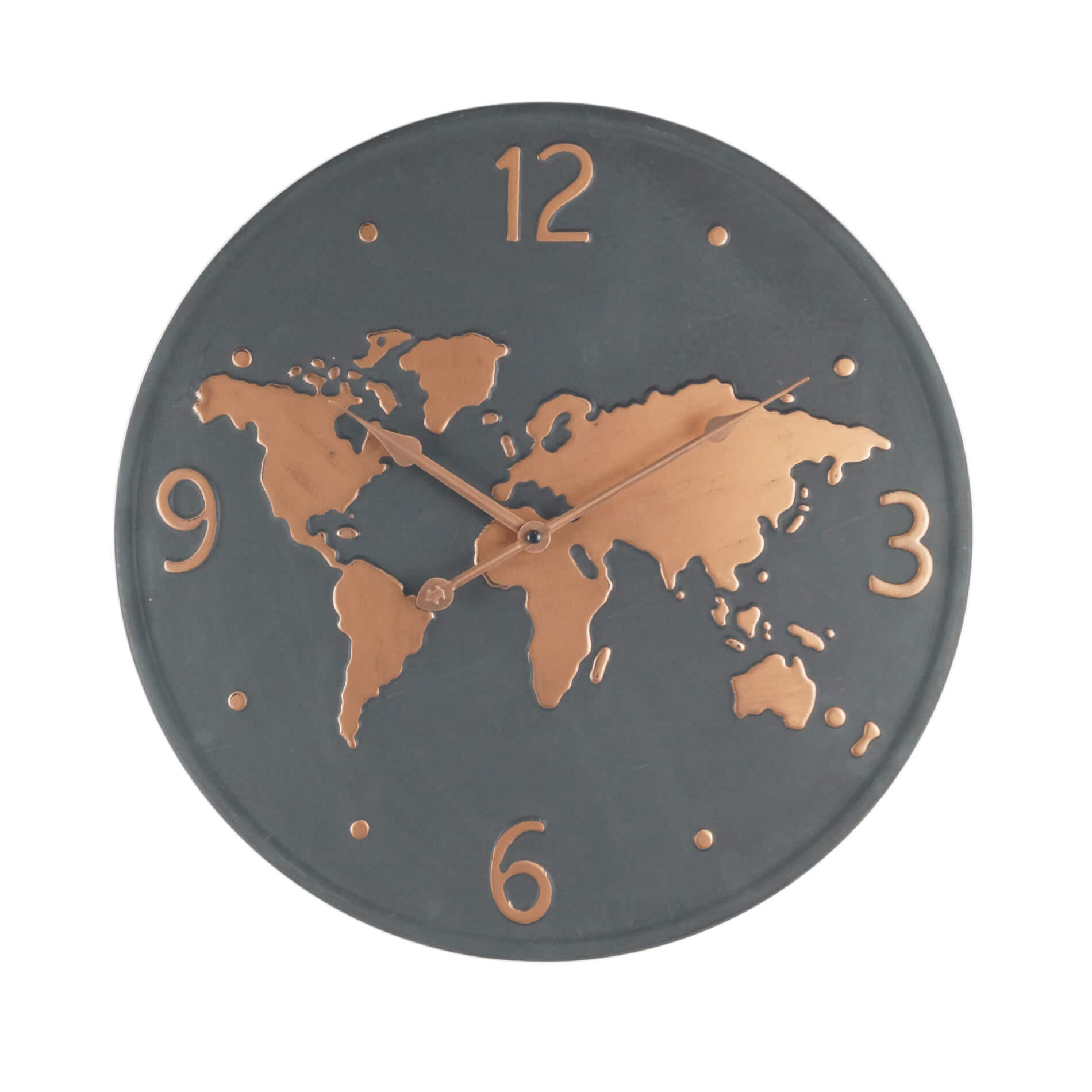 WANDUHR Schwarz 5/45/45 cm - Schwarz, Metall (5/45/45cm) - Mobili Rebecca