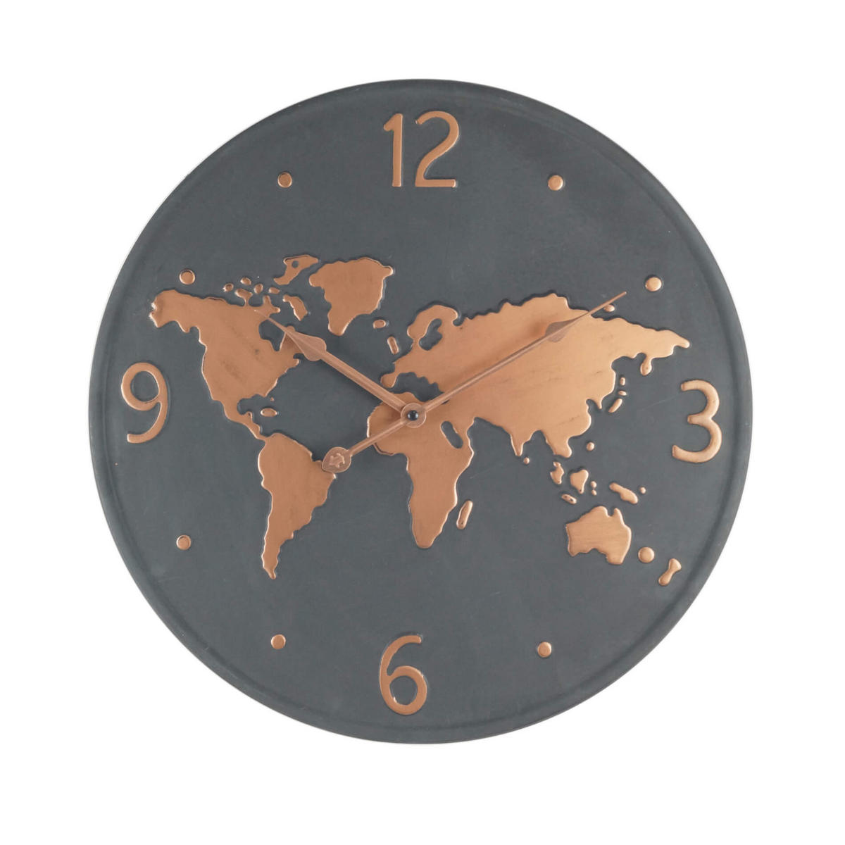 WANDUHR Schwarz 5/45/45 cm - Schwarz, Metall (5/45/45cm) - Mobili Rebecca