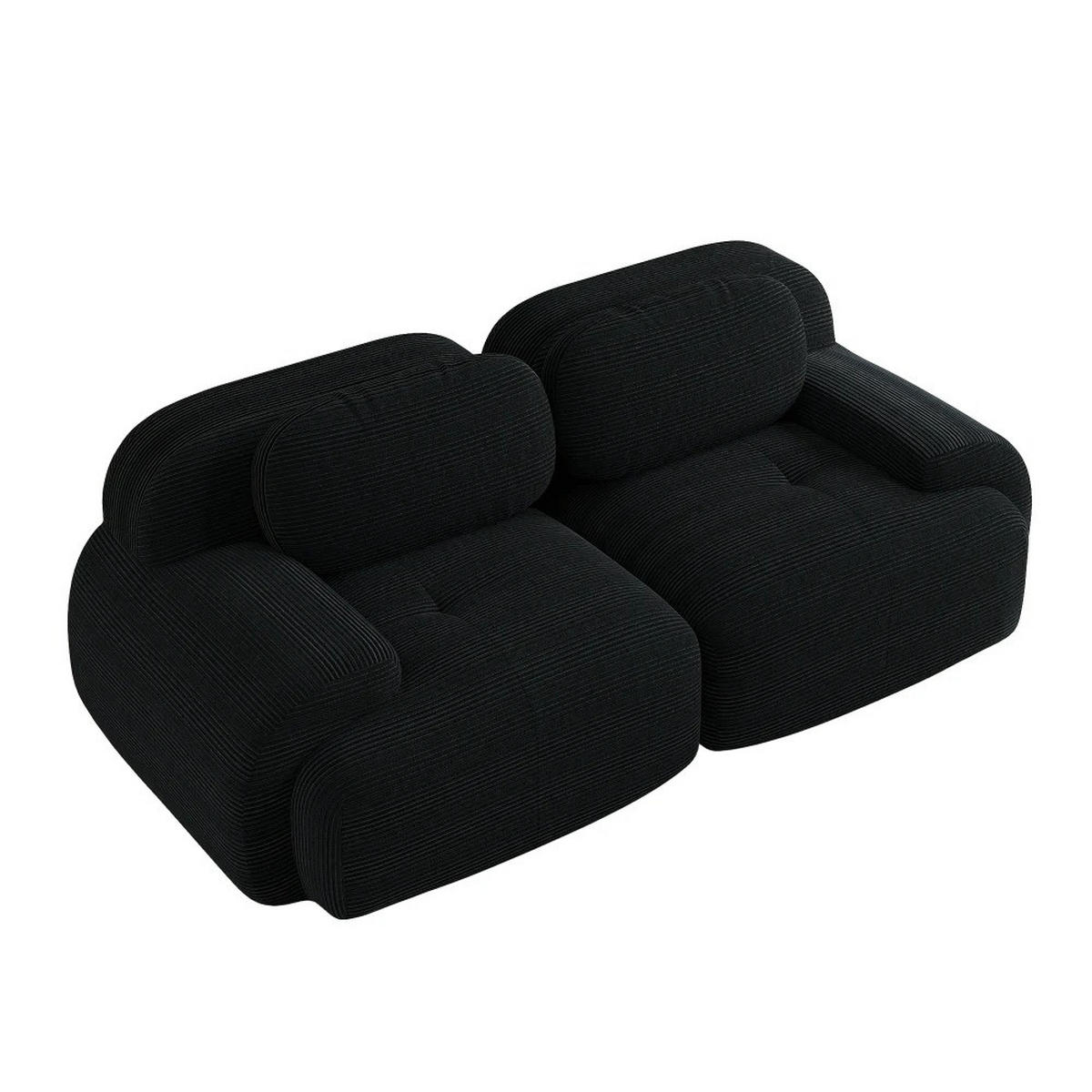 SCHLAFSOFA 3-in-1 Klappsofa Beige, 1 Stück, mit Kissen - Schwarz, Textil (138/70/103cm) - Kaket