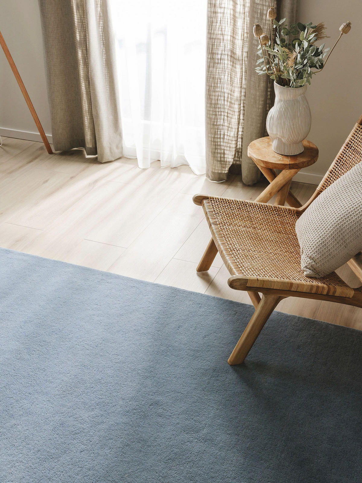 WOLLTEPPICH Bent Blau 160x230 cm - Blau, Textil (160/230cm) - benuta Nest