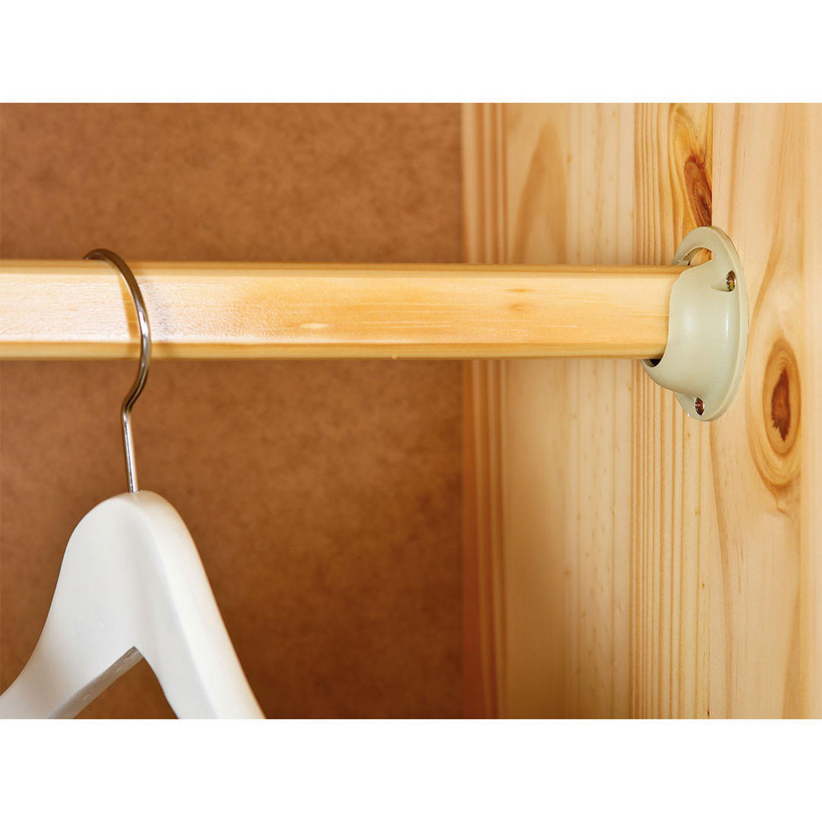 KLEIDERSCHRANK Leovra Naturfarben 95/55/190 cm - Naturfarben, Holz (95/190/55cm) - ebuy24