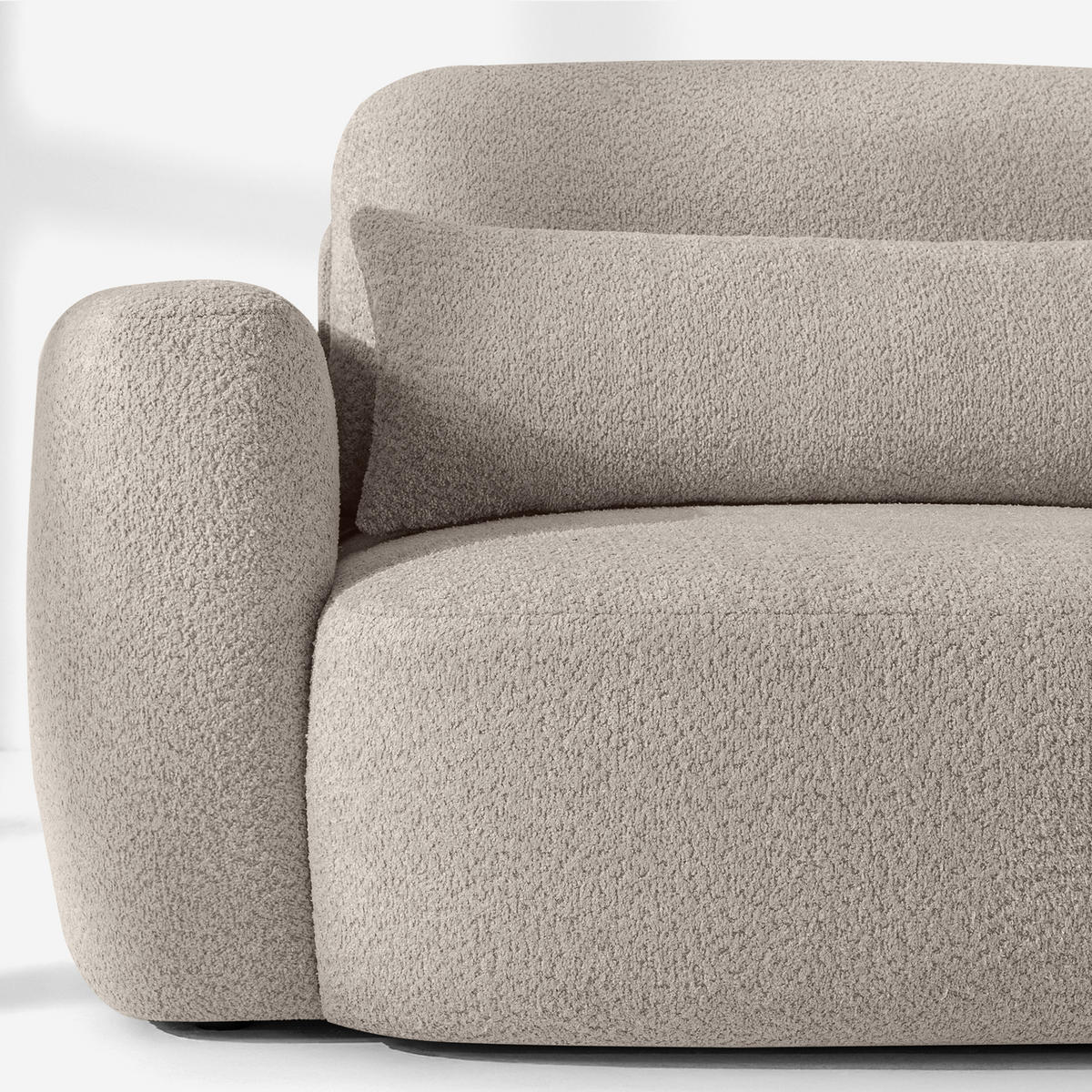 SITZGARNITUR ELOSA - Grau, Holz/Textil (245/85/165cm) - KONSIMO®