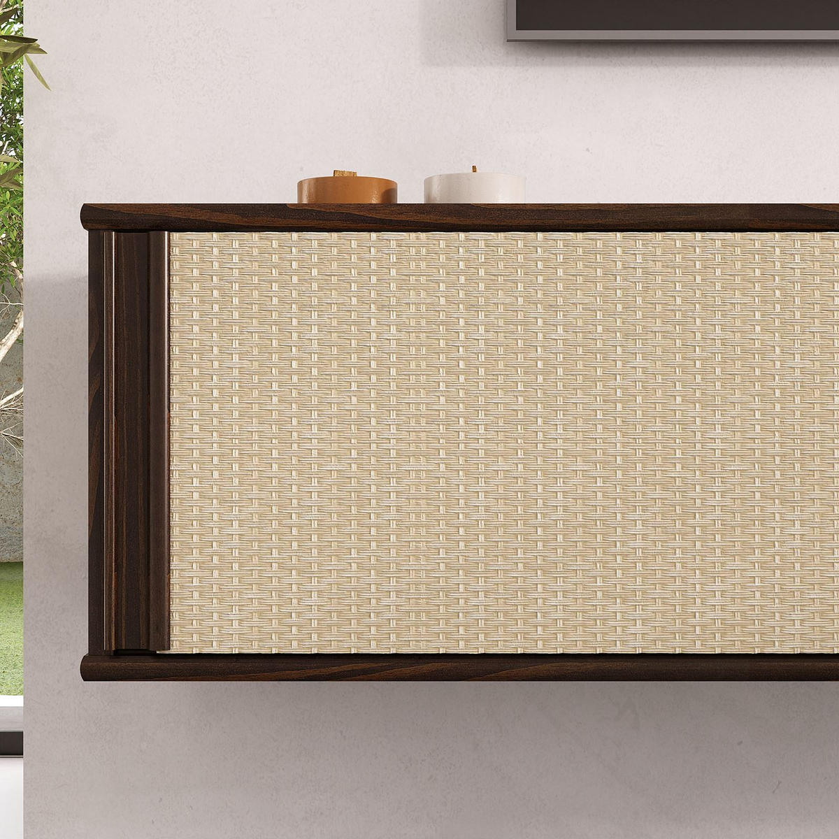 LOWBOARD SIMONA nussbaum - Nussbaumfarben, Holz (175/30/34cm) - IDIMEX