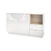 SIDEBOARD Metro Einsatz in Eiche Nordic - Silbereichenfarben, Holzwerkstoff (153/88/38cm) - Vladon