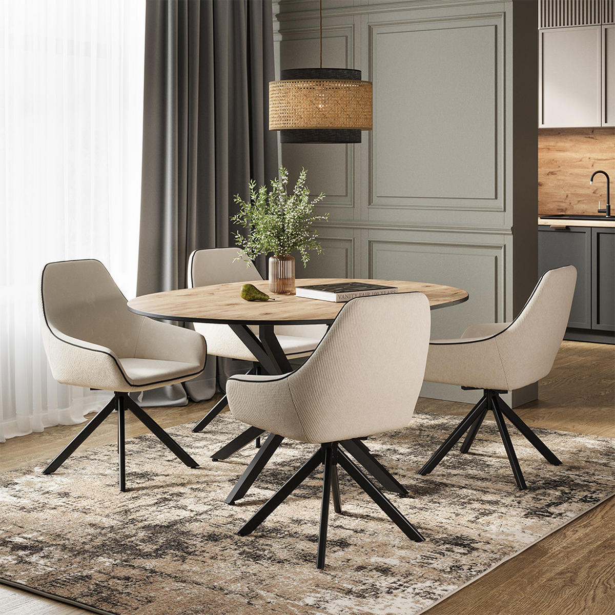 LOUNGE CHAIR Eleganza Béžová - béžová, kov (60/89/62cm) - Vicco