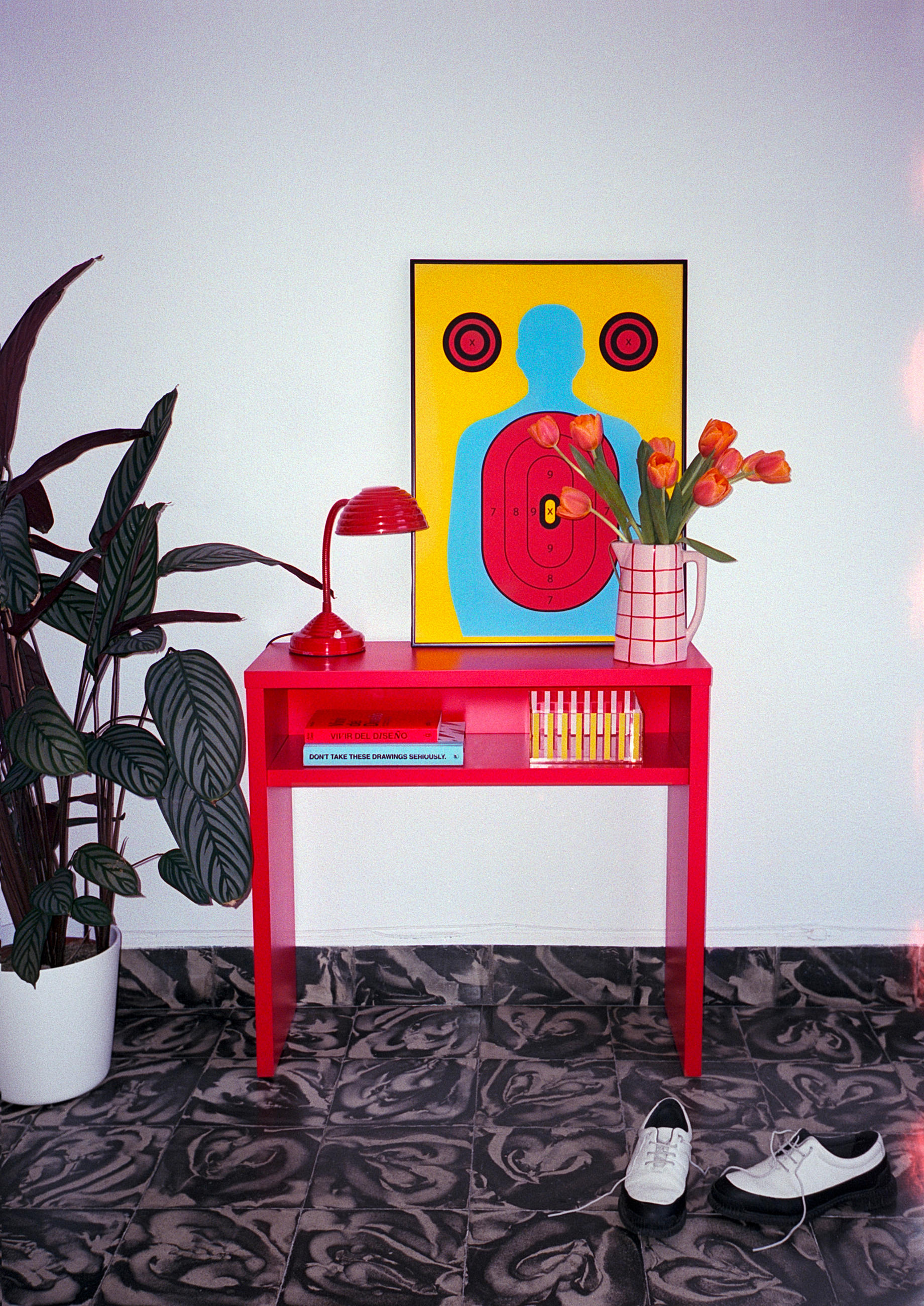 KONSOLE Widerstandsfähig, MDF 3 cm, feuerrot, 80/30 cm GERALDINE - Rot, Holzwerkstoff (30/80/75cm) - RNT By Really Nice Things