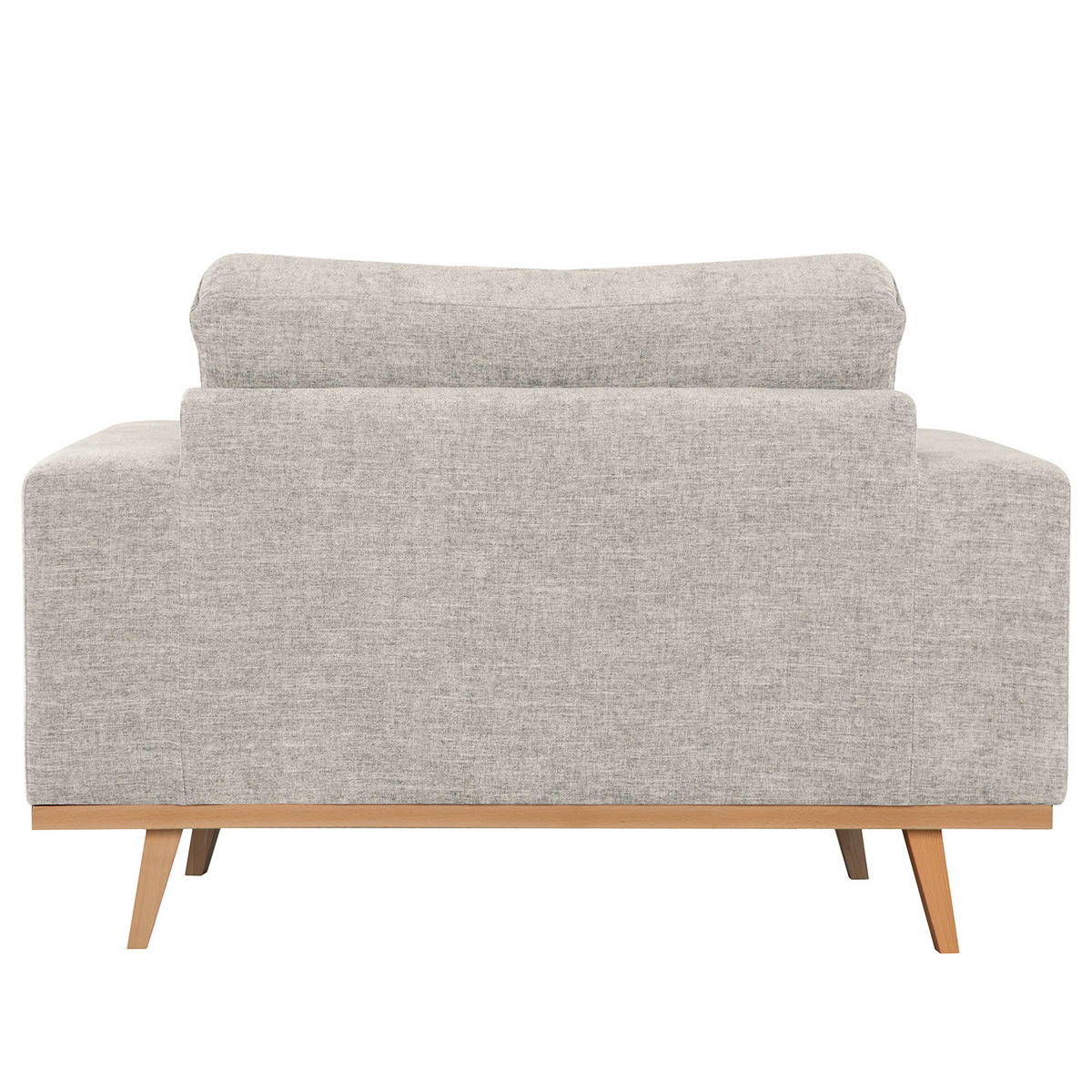 SESSEL - Buchefarben/Grau, Buchenholz/Textil (122/81/88cm) - home24