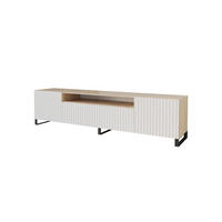 LOWBOARD KITO-S 200x53x41 cm - Artisan / Weiß - Schwarz/Weiß, Holzwerkstoff (200/53/41cm) - ALTDECOR