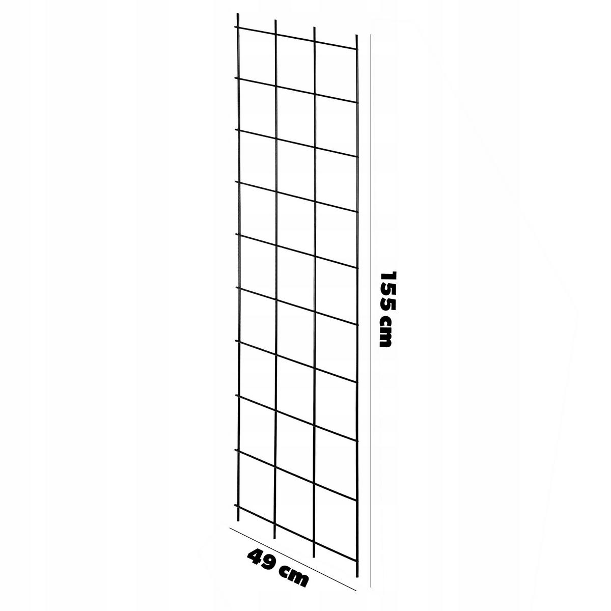 BLUMENGITTER 49 x 155 cm, Schwarz - Schwarz, Metall (49/155cm) - KADAX