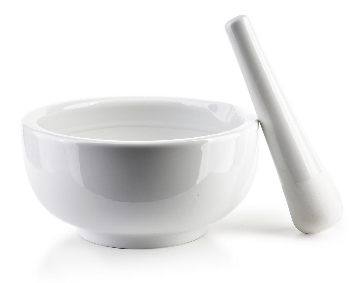 MÖRSER Basic Weiß 15/15/7.8 cm Keramik - Weiß, Keramik (15/7.8/15cm) - Mondex