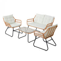 GARTENSET Capri Natur - Creme/Naturfarben, Kunststoff - SVITA