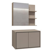 WASCHTISCHUNTERSCHRANK 78cm Sophéa 2er-Set Taupe - Taupe, Holzwerkstoff (78/50.8/48cm) - Petits-meubles