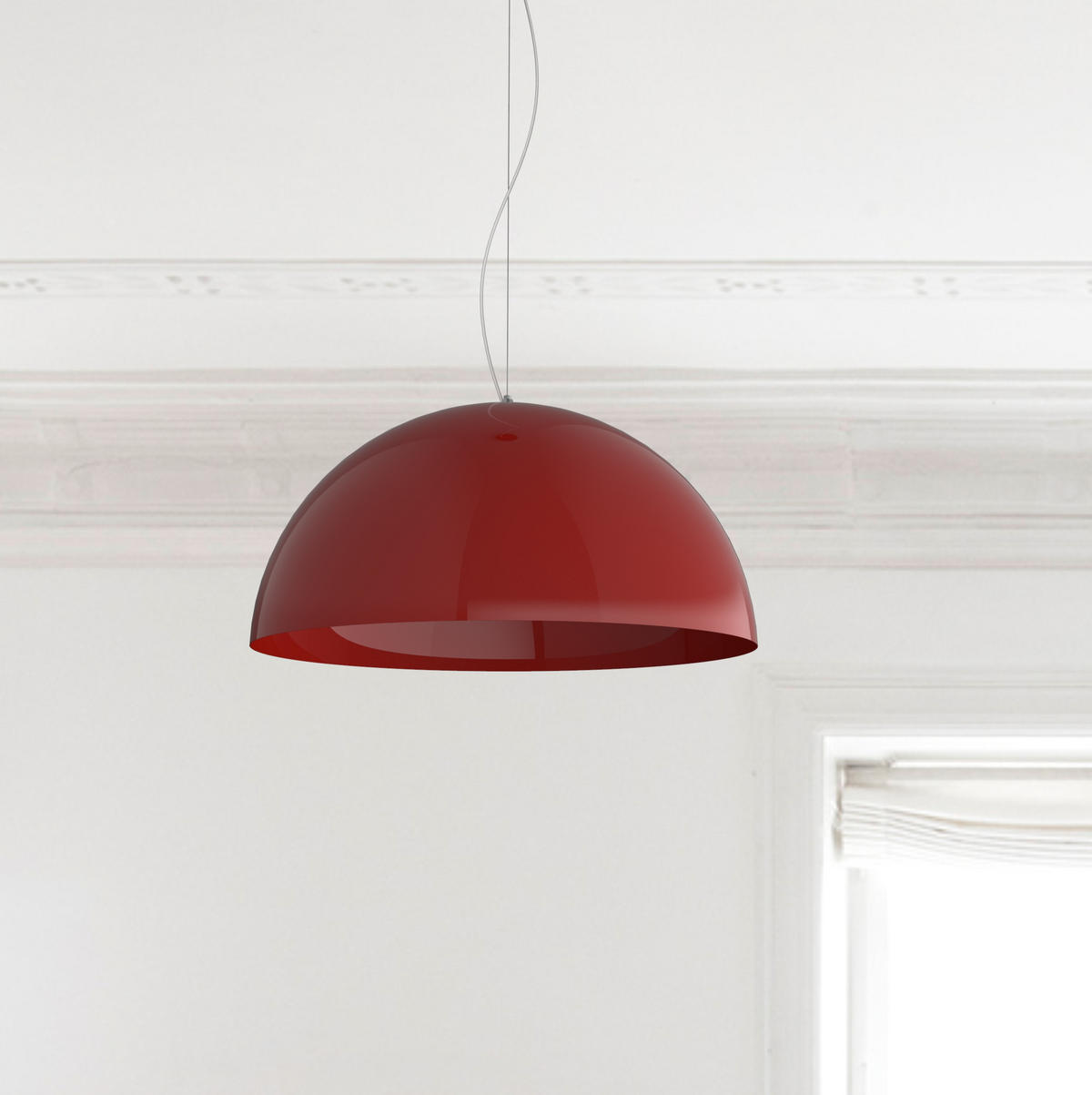 HÄNGELEUCHTE Cassis - Rot, Metall (60/60/30cm) - Lumicom