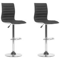 BARHOCKER 2er-Set Polsterbezug Schwarz Lucerne - Schwarz, Textil/Metall (40/116/39cm) - Beliani