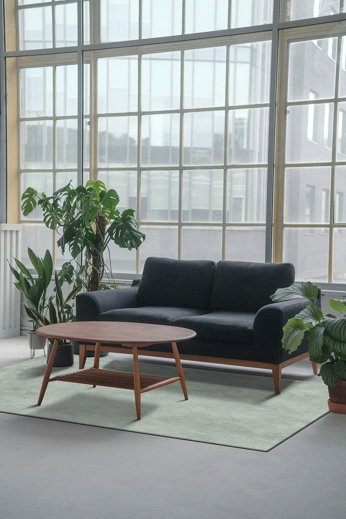 TEPPICH Design kurzer Flor blau - Blau, Textil (120/170cm) - AFK Living