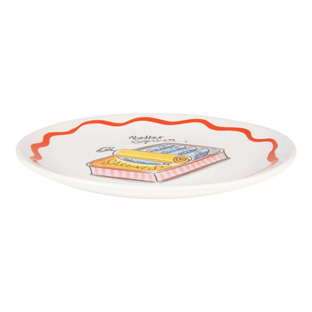 TELLER Sardinen in Bunt - 18cm - Multicolor, Keramik (18/18/2cm) - Blond Amsterdam
