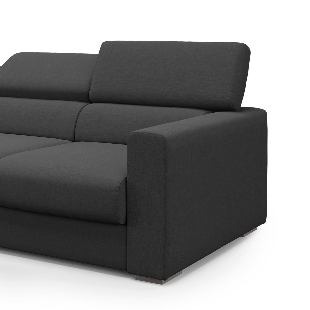 LINEARSOFA Dylan - Anthrazit, Textil (240/74/100cm) - Divani.store