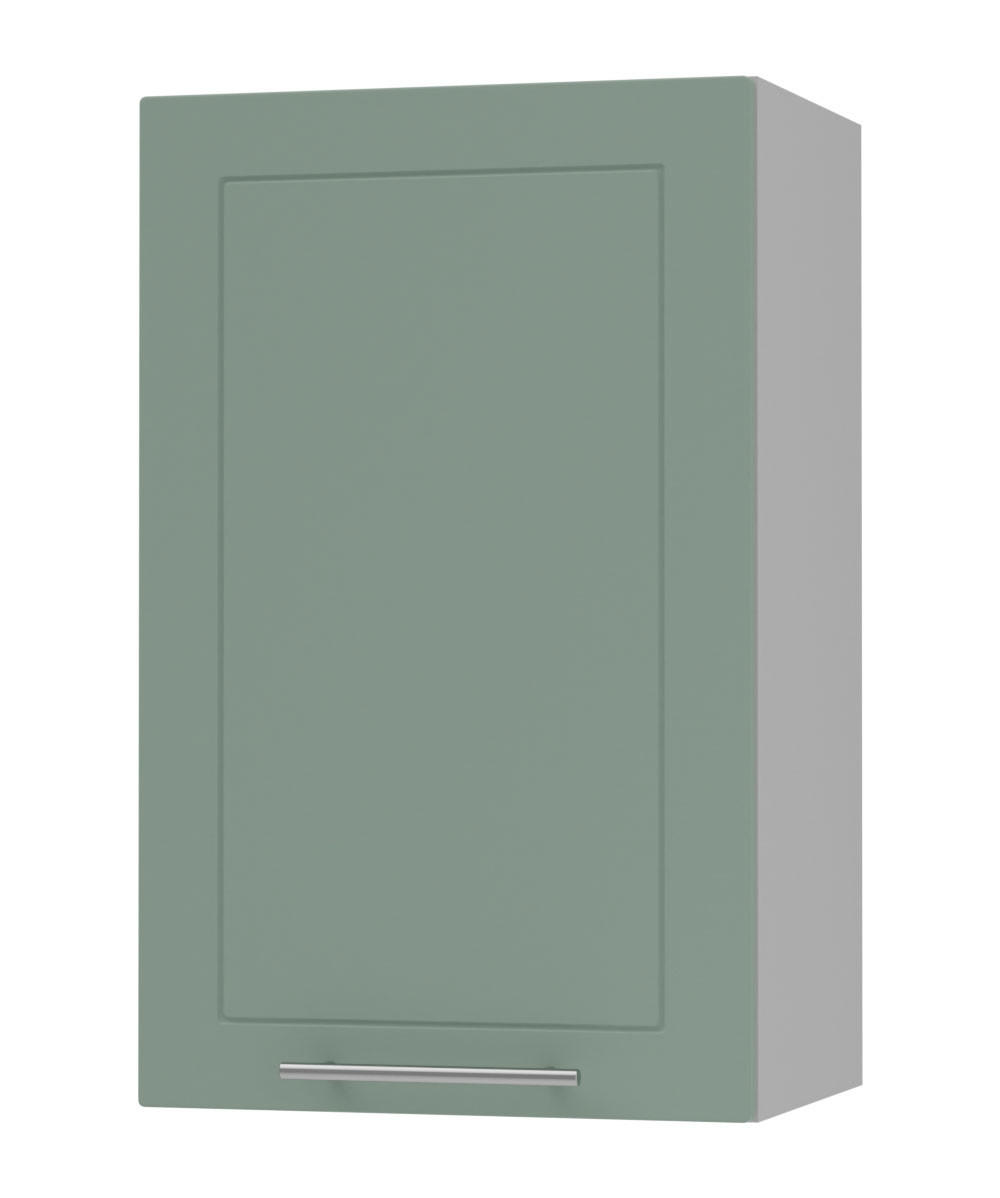 KÜCHENHÄNGESCHRANK Kvantum W2/45 Weiß Matt / Grau Matt 45 / 32,5 / 72cm - Grau/Mintgrün, Holz/Holzwerkstoff (45/72/32.5cm) - Feldmann-Wohnen