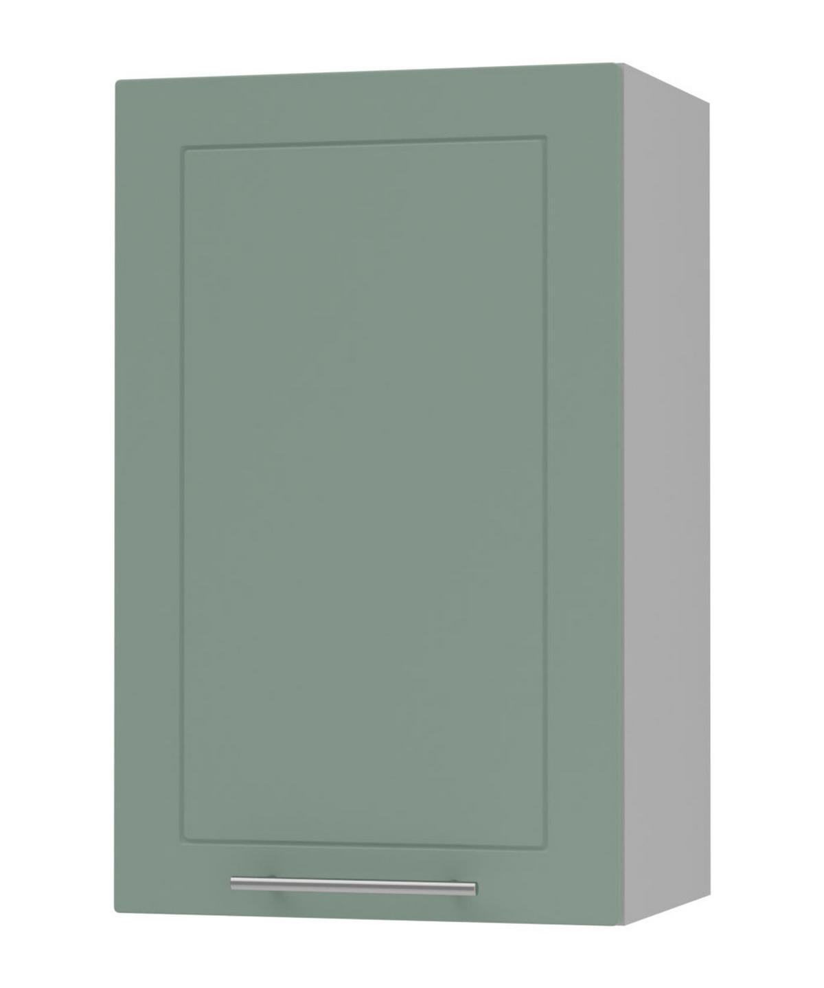 KÜCHENHÄNGESCHRANK Kvantum W2/45 Weiß Matt / Grau Matt 45 / 32,5 / 72cm - Grau/Mintgrün, Holz/Holzwerkstoff (45/72/32.5cm) - Feldmann-Wohnen