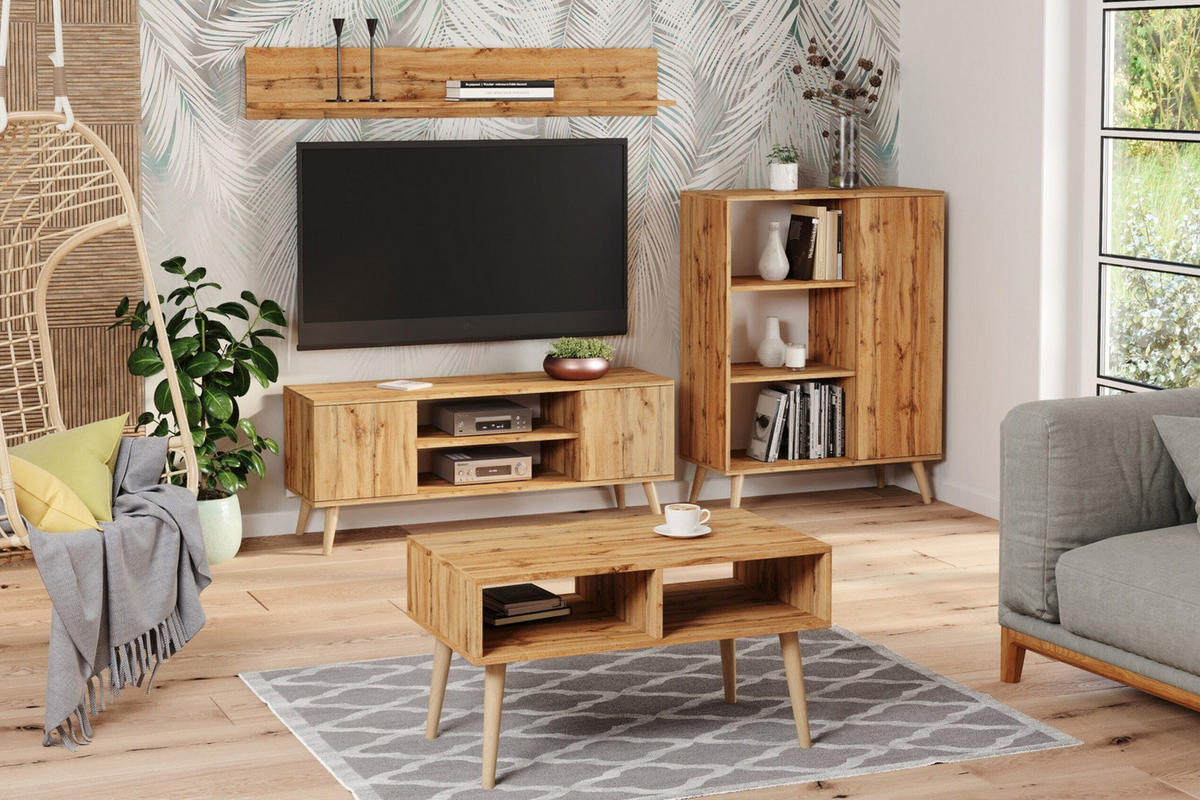 BÜCHERREGAL Fondi - Eiche Bianco, Holzwerkstoff (40/116/90cm) - RAUMHIRSCH FURNITURE
