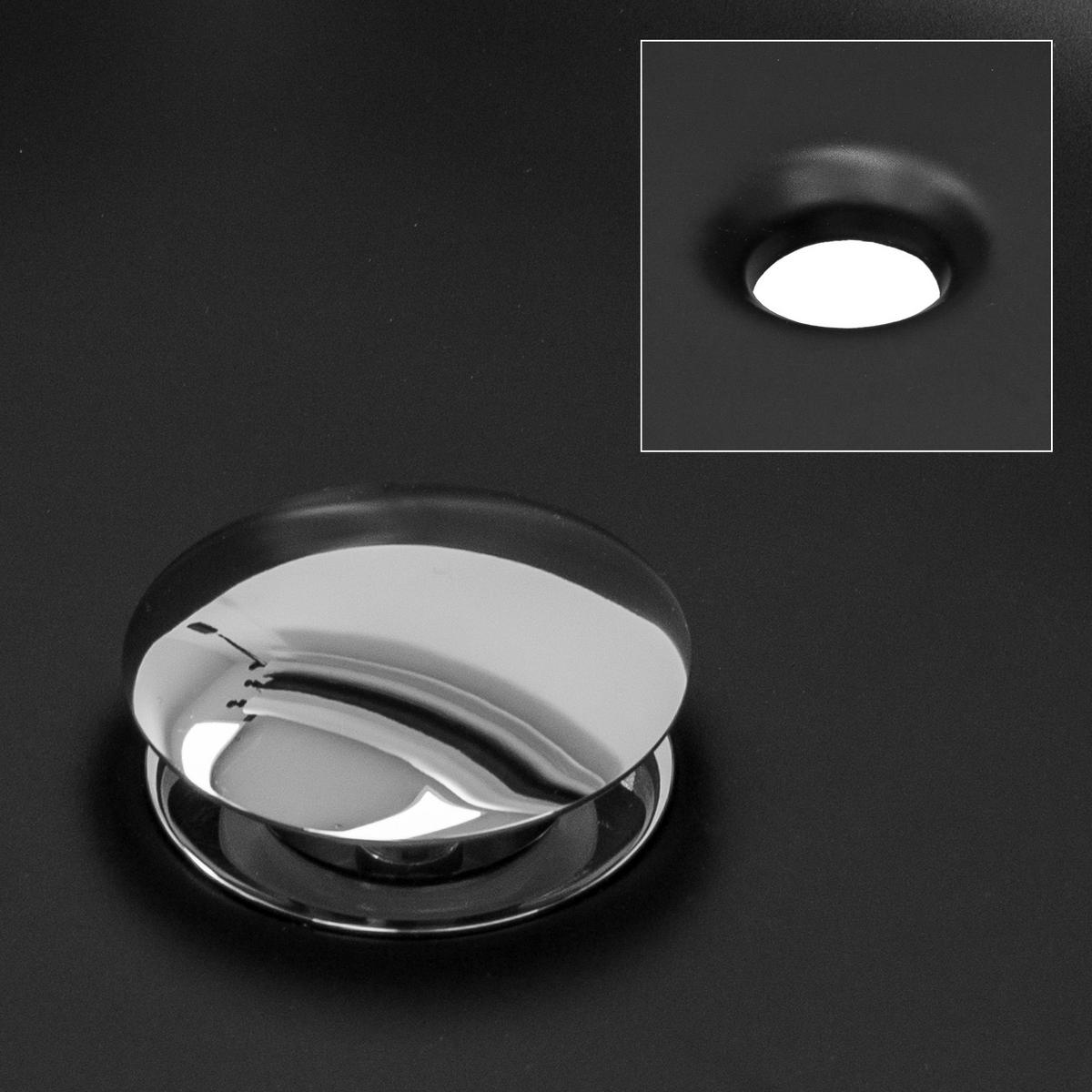WASCHBECKEN - Schwarz, Keramik (14.5/33.5/41cm) - ML-DESIGN