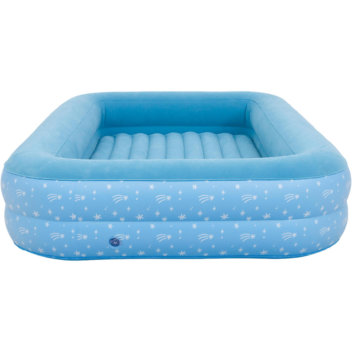 LUFTBETT Kinderluftmatratze mit Handpumpe 172 x 112 x 30 cm blau - Hellblau, Kunststoff (112/172cm) - Avenli