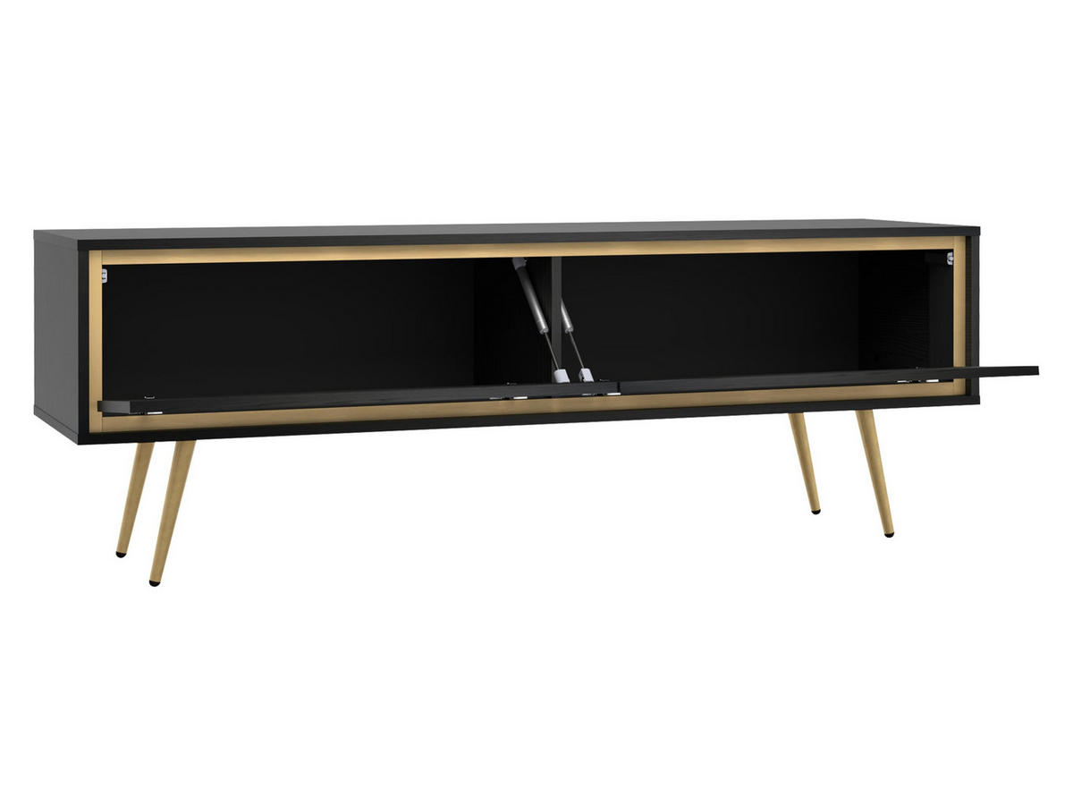 TV-LOWBOARD Tori 02 - Kaschmir/Goldfarben, Holzwerkstoff/Metall (150/50/40cm) - MIRJAN24