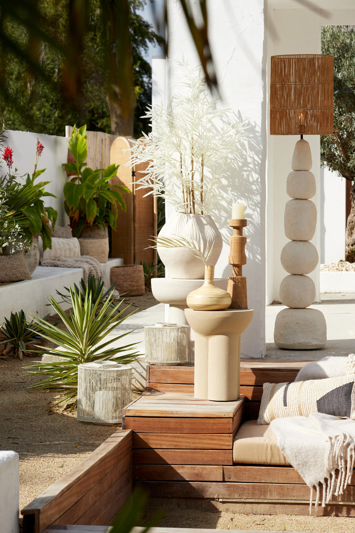 LAMPENSCHIRM Lanzano Braun Ø40/50 cm - Braun, Textil (40/40/50cm) - Light & Living