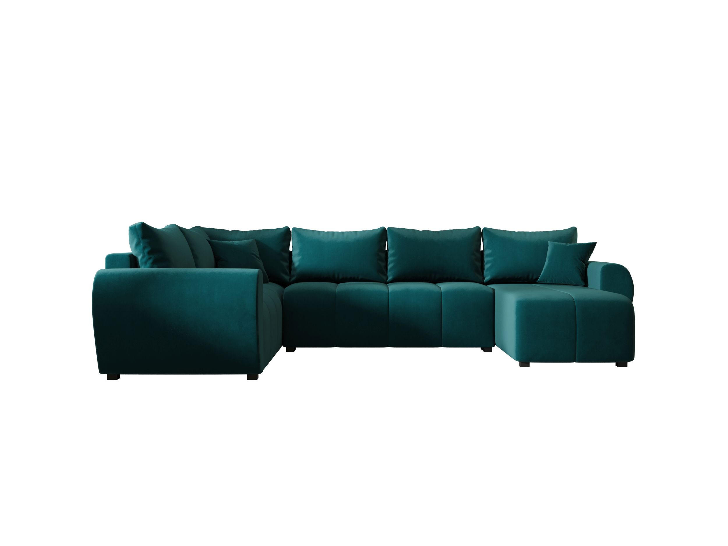WOHNLANDSCHAFT MOLISA U PLUS Itaka 39 Links mit Schlaffunktion - Türkis, Textil (303/82/208cm) - Bedante