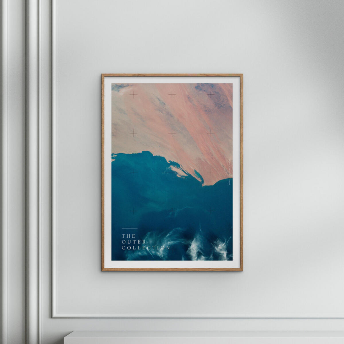 POSTER mit Rahmen Arch Atelier - The Outer Collection – 001 - Blau/Eichefarben, Holz/Papier (50/70cm) - Poster&Frame