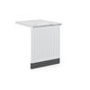 FRONTBLENDE Fame-Line Weiß Landhaus 60 cm, AP Marmor - Anthrazit/Creme, Holzwerkstoff (60/67.4/1.6cm) - Vicco