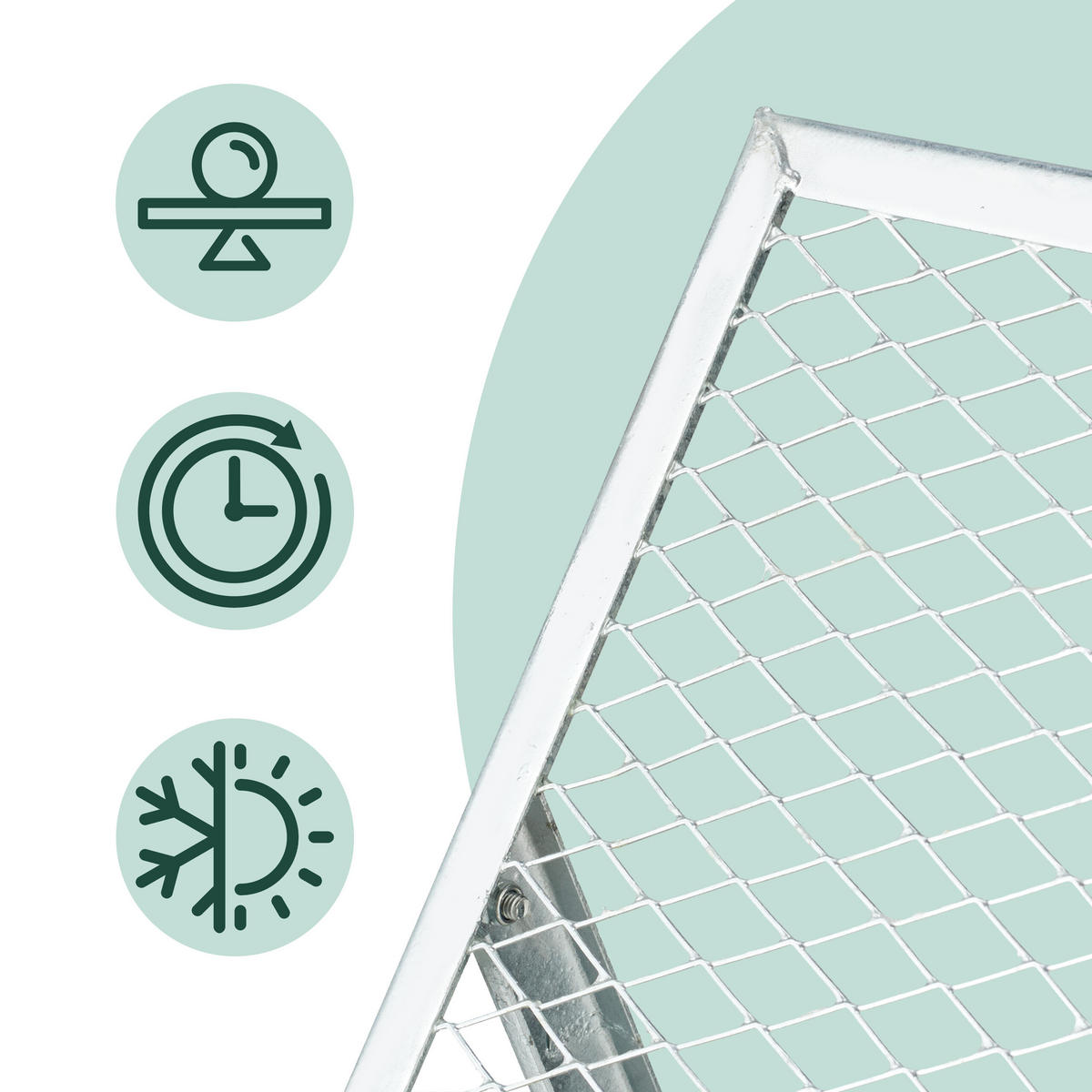 DURCHWURFSIEB - Silberfarben, Metall (60/85/80cm) - Relaxdays