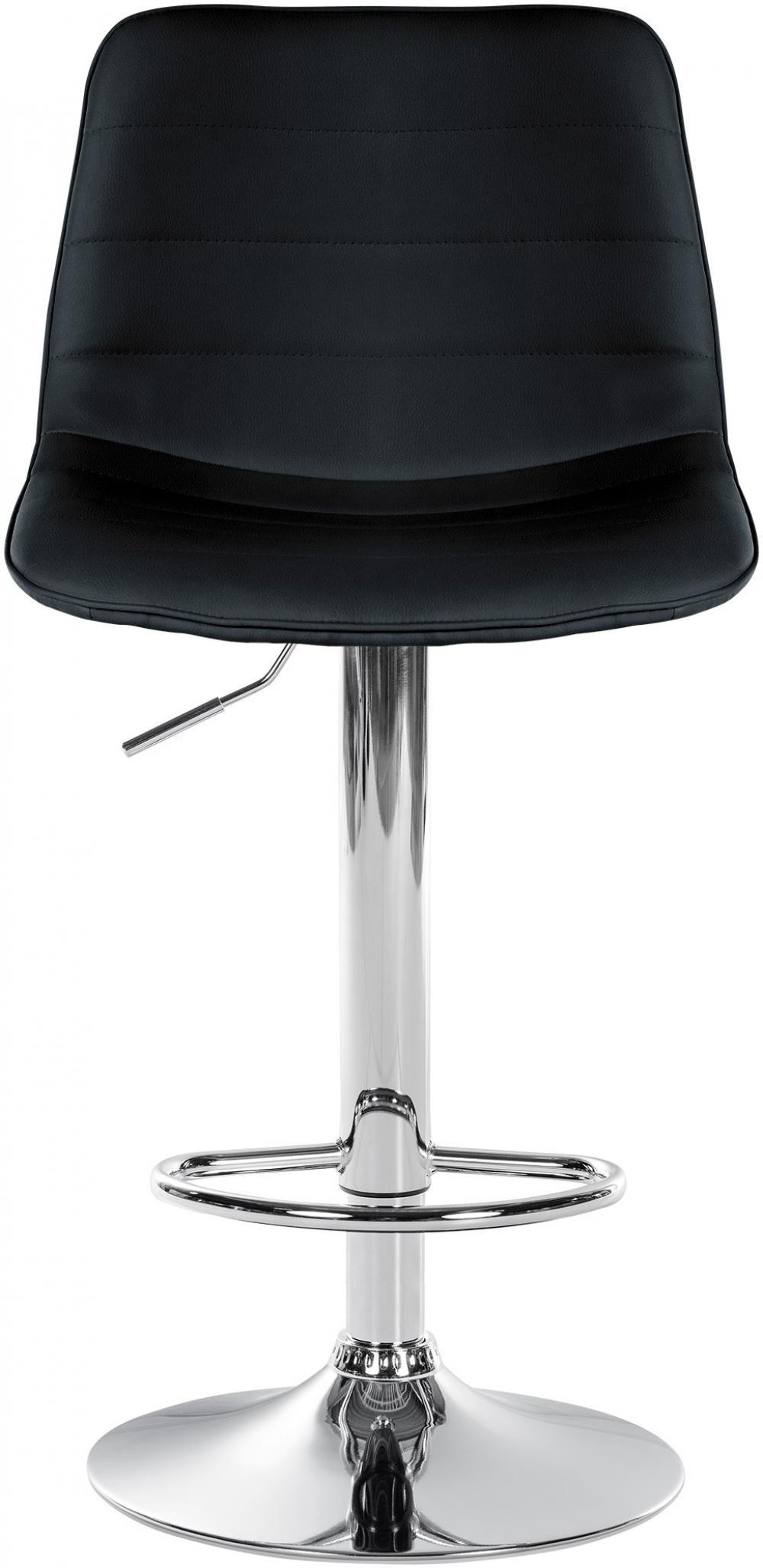 BARHOCKER 2er Set Lederlook schwarz - Schwarz, Textil/Metall (45/89/46cm) - CLP