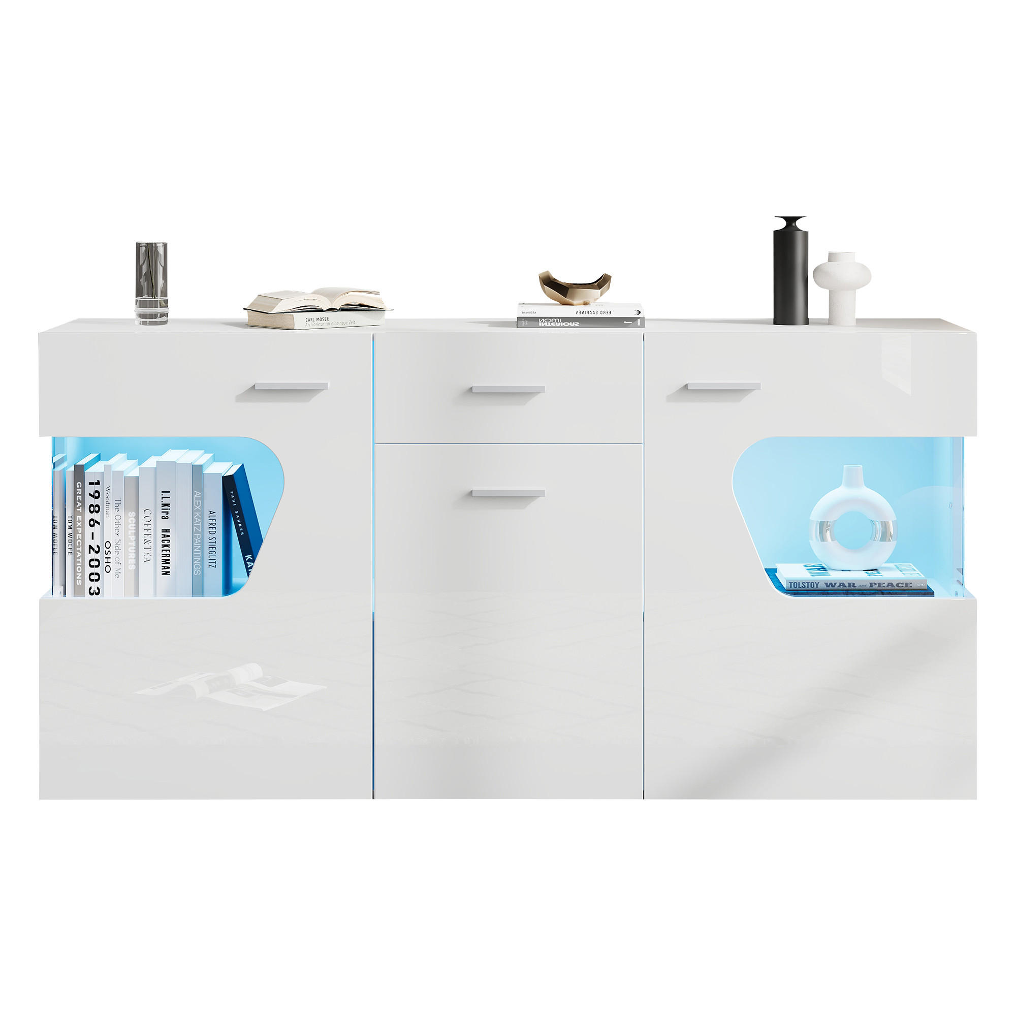 Flieks Sideboard Weiß 140x70x33 cm