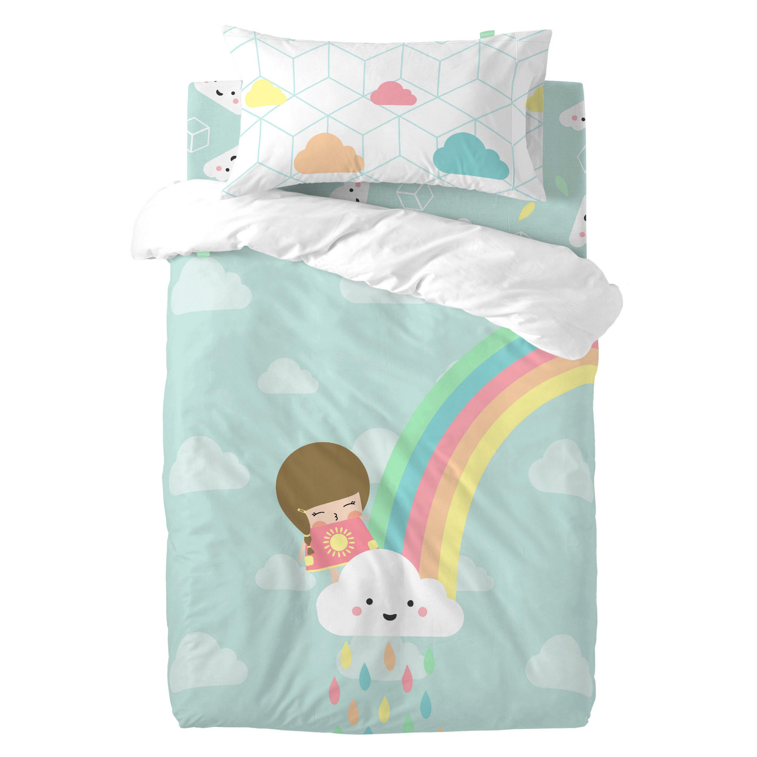 BETTBEZUG 2er-Set teiliges rainbow 100x120 cm (kinderbett) mehrfarbig - Multicolor, Textil (100/120cm) - Happy Friday