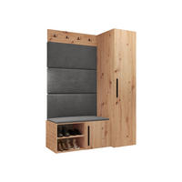 GARDEROBEN-SET Medi II - Schwarz/Eiche Artisan, Holzwerkstoff/Kunststoff (40/191/50cm) - MIRJAN24