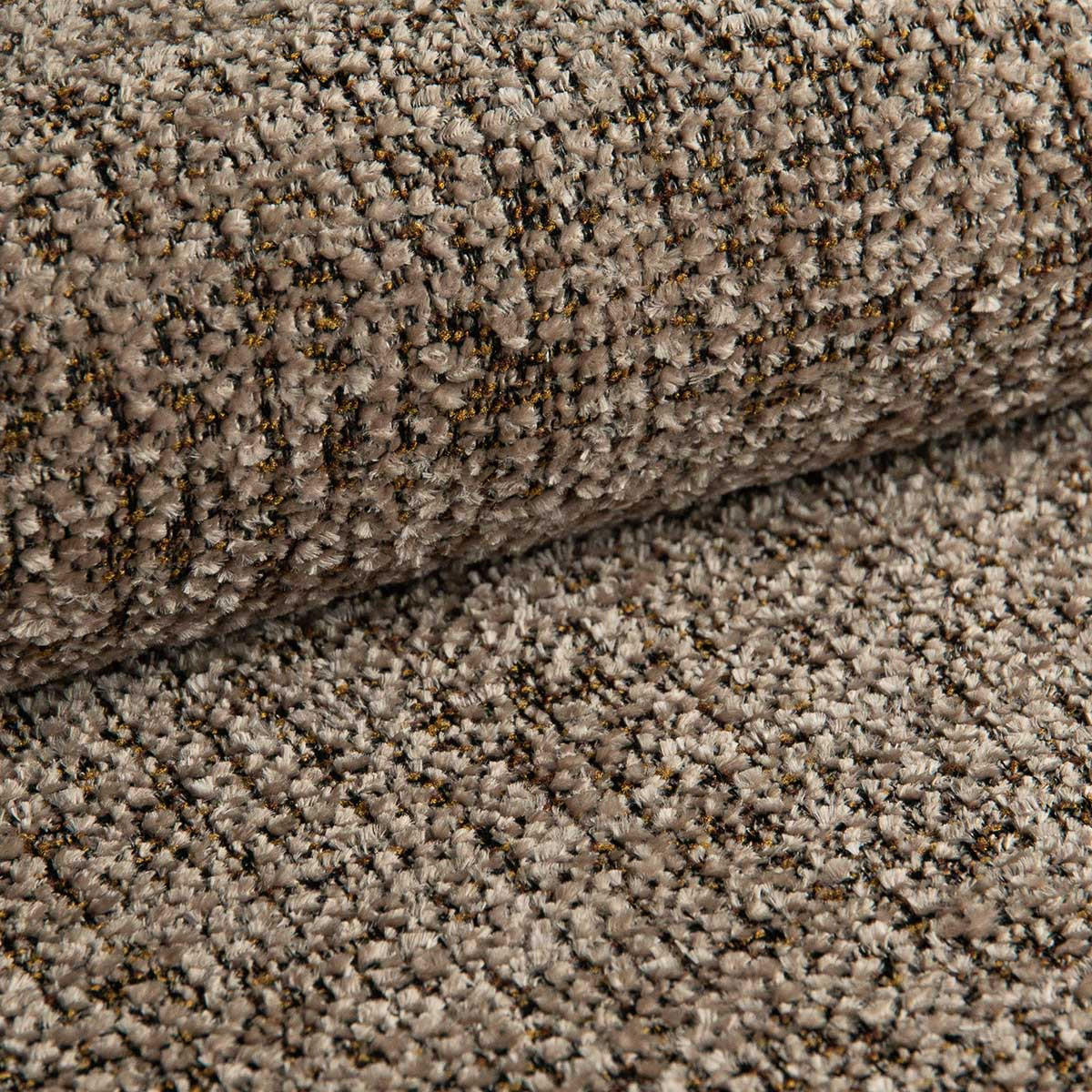ECKSOFA Fabio mit Bettkasten, Strukturiert Dunkelbeige 255/165/91 cm - Beige/Schwarz, Textil (255/165cm) - WFL GROUP