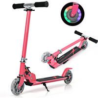 SCOOTER 85cm Pink - Pink, Metall (10/85/70cm) - COSTWAY