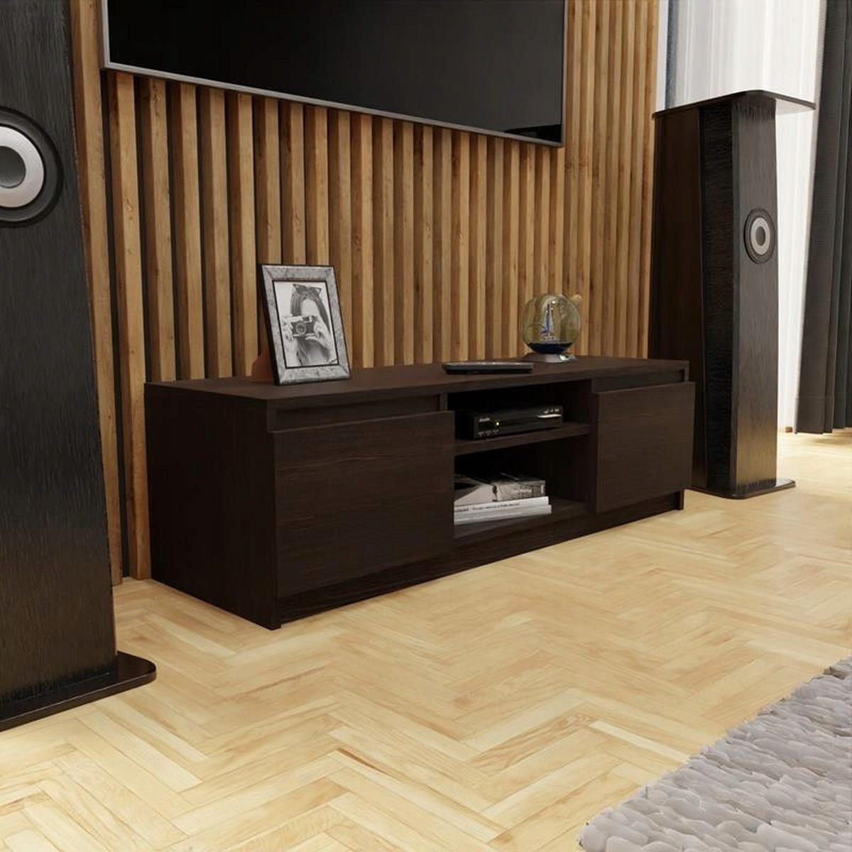 FERNSEHKOMMODE EX3 Wenge 120/40/36 cm - Wengefarben, Holzwerkstoff (120/36/40cm) - Matkam Möbel