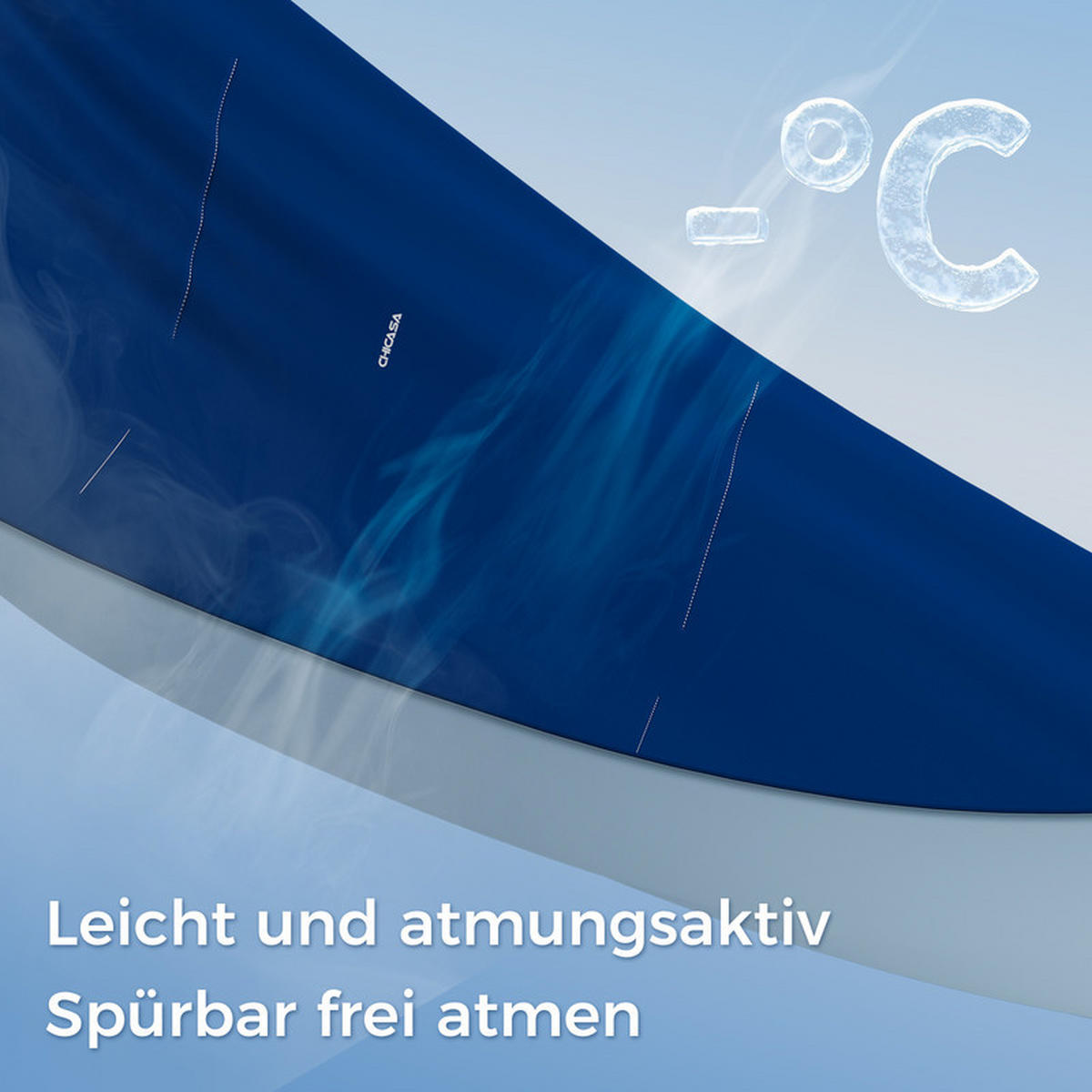 SOMMER-SCHLAFDECKE Blau 200×200 cm Doppelseitig Atmungsaktiv für erfrischenden Schlaf - Blau, Textil (200/200cm) - CHICASA