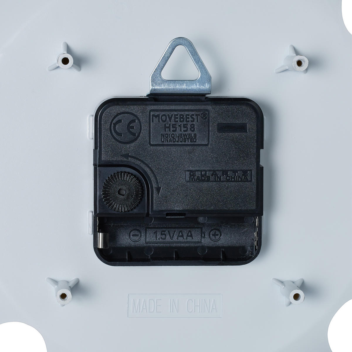 WANDUHR - Weiß, Kunststoff (22.5/25/6cm) - Relaxdays