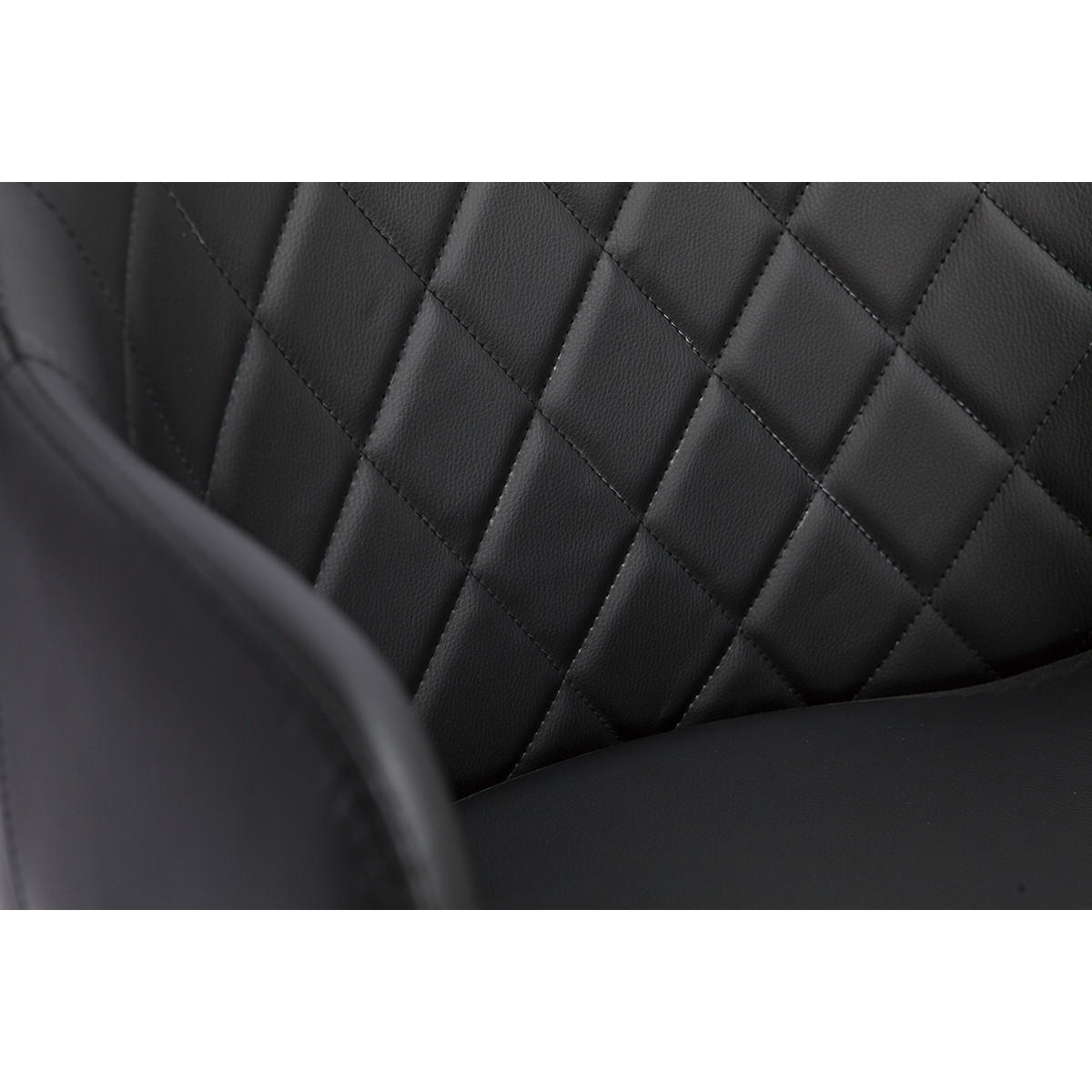 BARHOCKER Schwarz Dunkles Holz H65 cm PANACH - Walnussfarben, Textil (53/94/53cm) - Miliboo