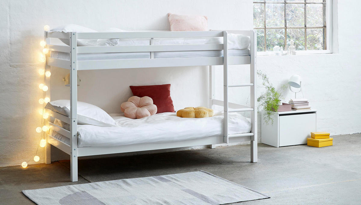 ETAGENBETT ACTIM Weiß 208x103x142 cm - Weiß, Holz - FURNLUX