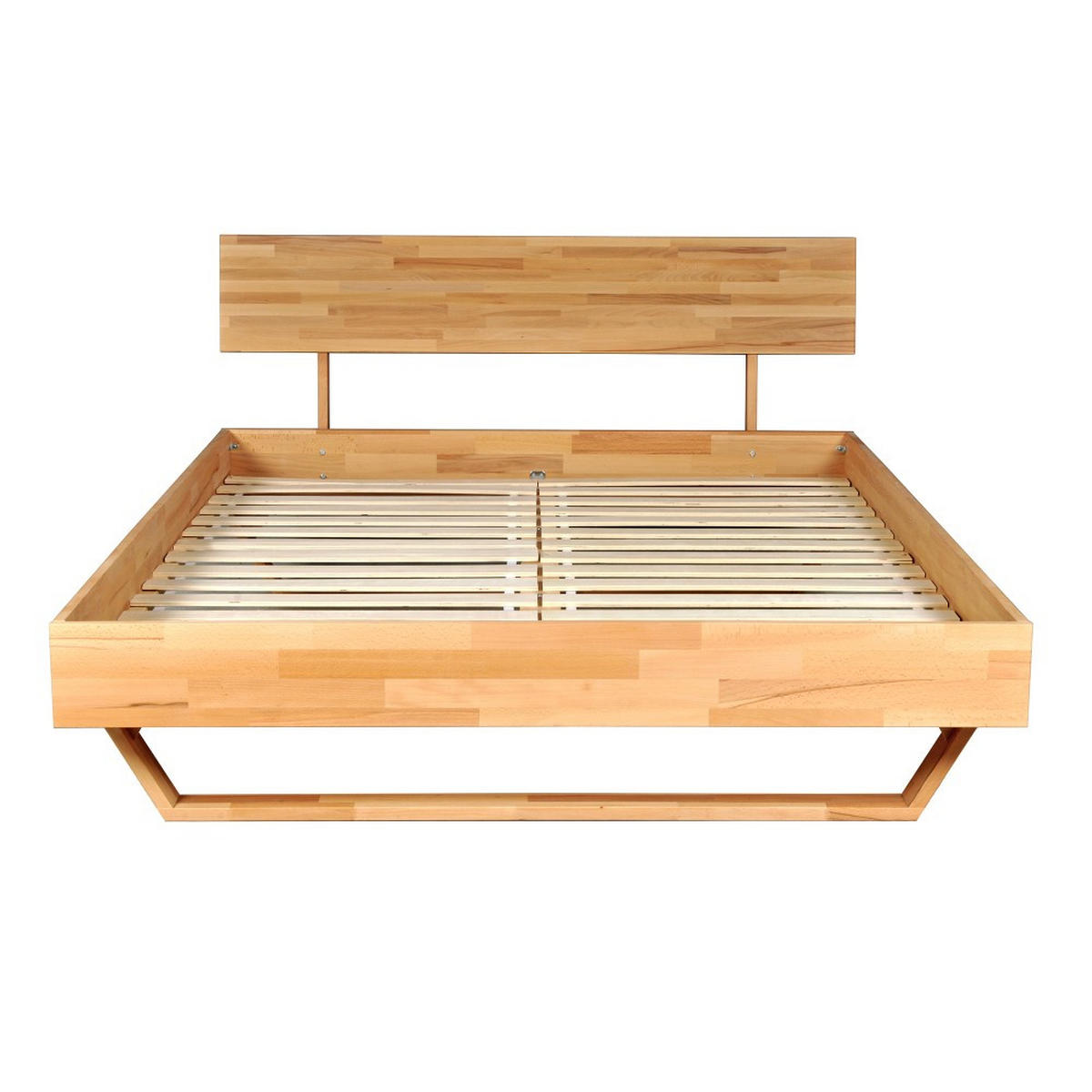 BETT TAO / 160x200 cm + Lattenrost , Buche massiv geölt - Buchefarben, Holz (160/200cm) - Weber Industries