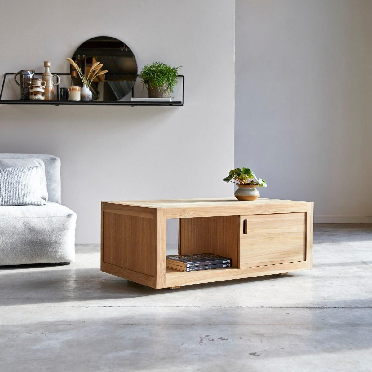 COUCHTISCH Adam Natur aus Teak - Naturfarben, Holz (60/100/40cm) - Tikamoon